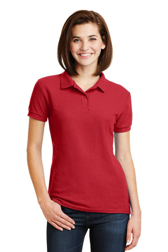 Gildan Red 72800L custom embroidered polo shirts