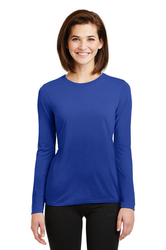 gildan ladies gildan performance long sleeve t shirt 42400l royal