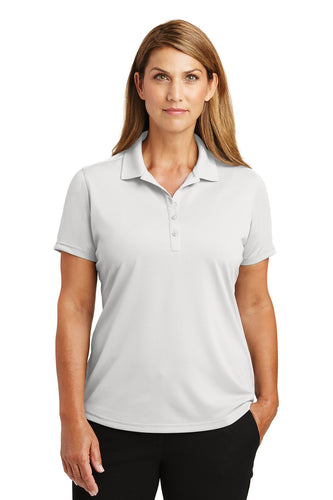 CornerStone White CS419 polo shirts with company logo