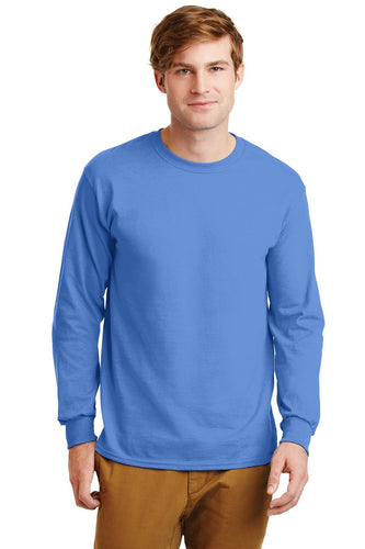gildan ultra cotton long sleeve t shirt g2400 carolina blue
