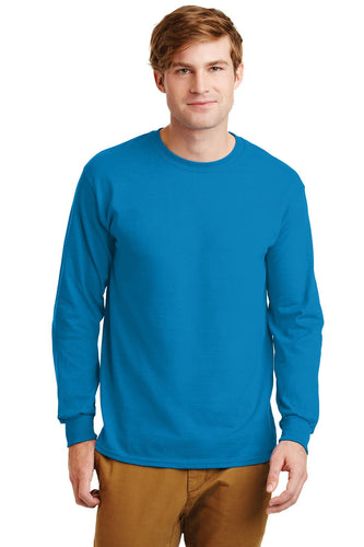 gildan ultra cotton long sleeve t shirt g2400 sapphire