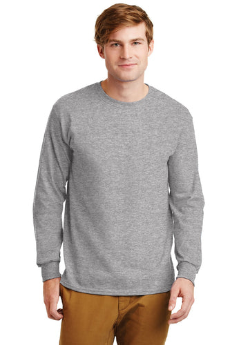 gildan ultra cotton long sleeve t shirt g2400 sport grey