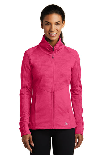 OGIO Endurance Pink Flare Heather LOE702 business logo jackets