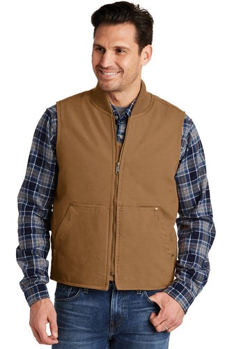 CornerStone Duck Brown CSV40 jacket company logo