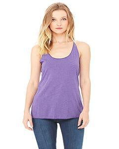 bella + canvas ladies triblend racerback tank 8430 purple triblend