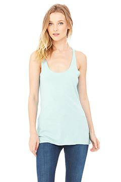 bella + canvas ladies triblend racerback tank 8430 mint triblend