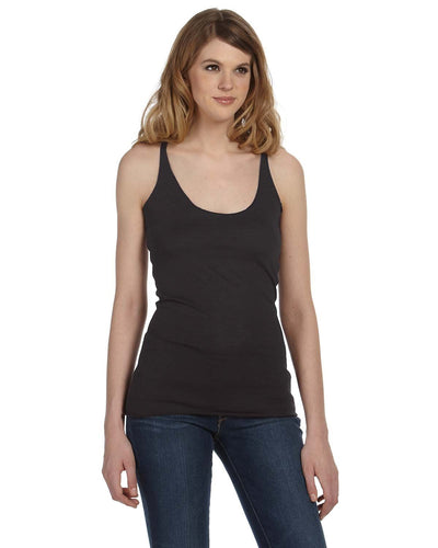 bella + canvas ladies triblend racerback tank 8430 char-black trib