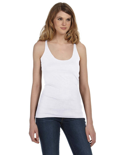 bella + canvas ladies triblend racerback tank 8430 wht flck triblnd
