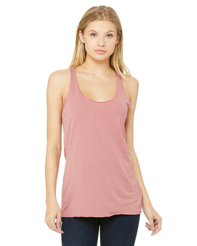 bella + canvas ladies triblend racerback tank 8430 mauve triblend
