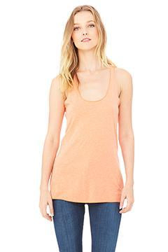 bella + canvas ladies triblend racerback tank 8430 orange triblend