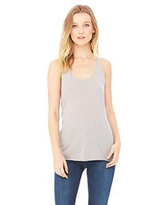 bella + canvas ladies triblend racerback tank 8430 ath grey trbldn
