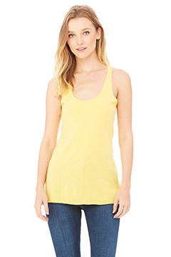 bella + canvas ladies triblend racerback tank 8430 yllw gld trblnd