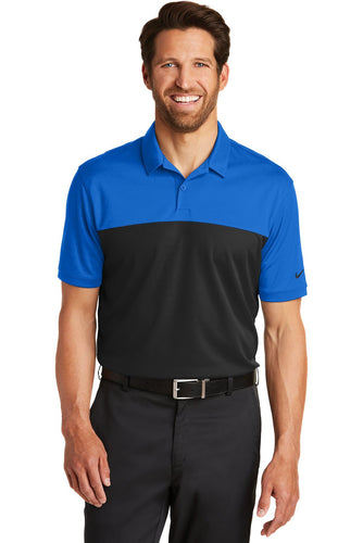 nike blue sapphire/ black 881655 custom dri fit polo shirts