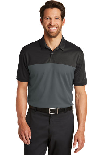 nike black/ anthracite 881655 custom dri fit polo shirts