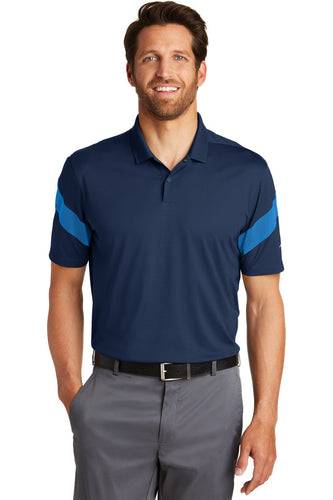 nike midnight navy/ photo blue 881657 custom logo polo shirts embroidered