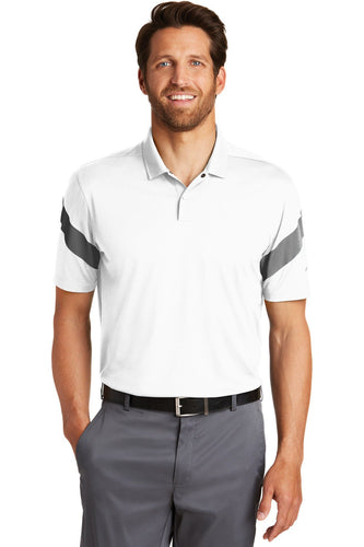 nike white/ black 881657 custom logo polo shirts embroidered