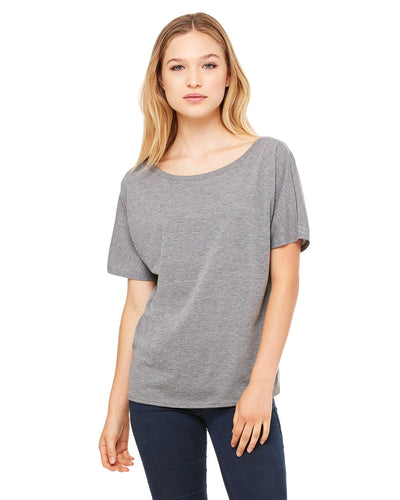 bella + canvas ladies slouchy t-shirt 8816 grey triblend