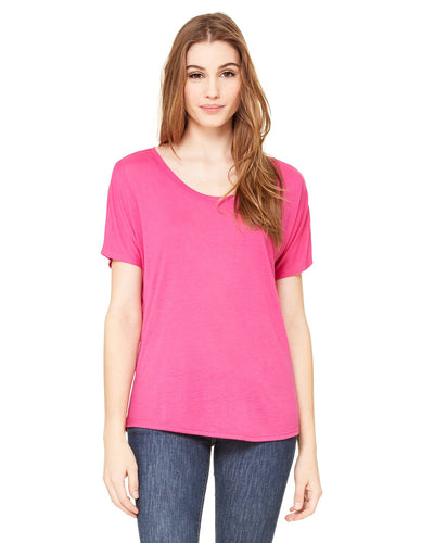bella + canvas ladies slouchy t-shirt 8816 berry