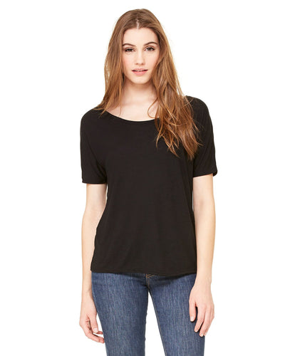 bella + canvas ladies slouchy t-shirt 8816 black