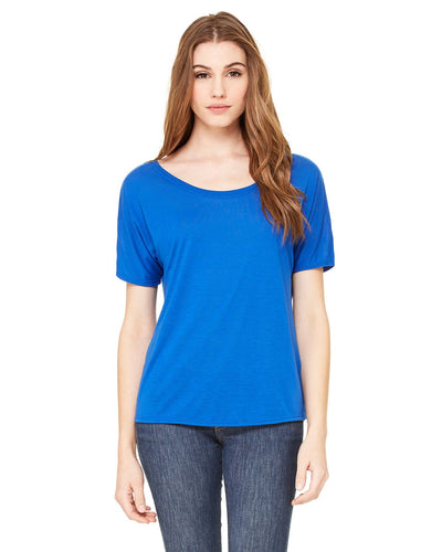 bella + canvas ladies slouchy t-shirt 8816 true royal