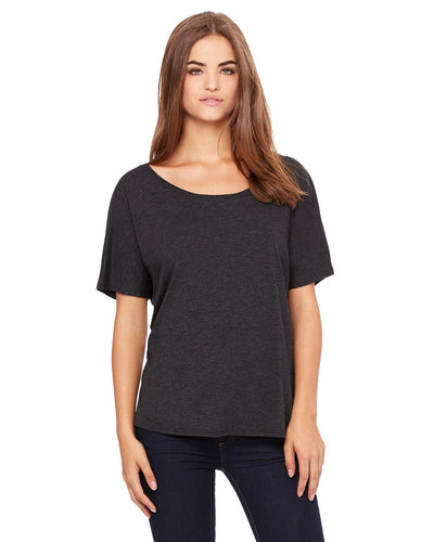 bella + canvas ladies slouchy t-shirt 8816 charcoal/ bl trb