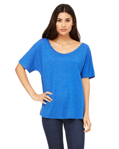 bella + canvas ladies slouchy t-shirt 8816 true royal trbd