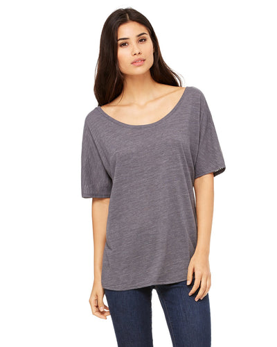bella + canvas ladies slouchy t-shirt 8816 asphalt slub