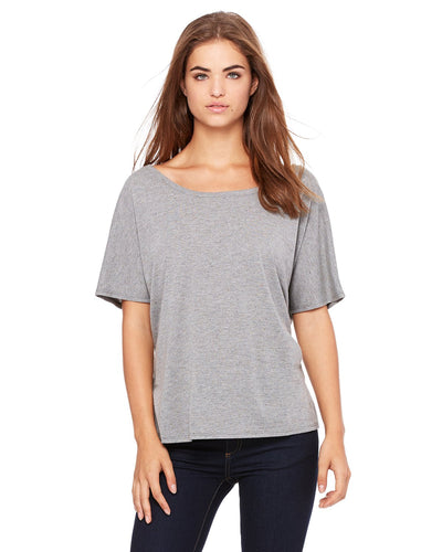 bella + canvas ladies slouchy t-shirt 8816 dp hthr speckled