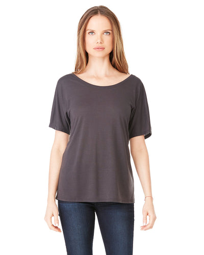 bella + canvas ladies slouchy t-shirt 8816 dark grey