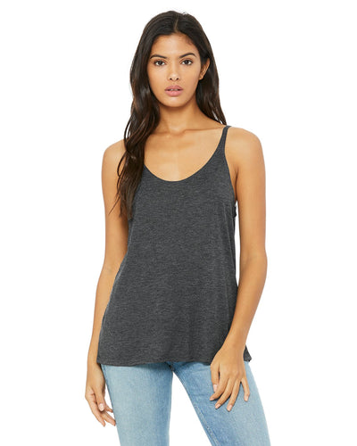 bella + canvas ladies slouchy tank 8838 dk grey hthr