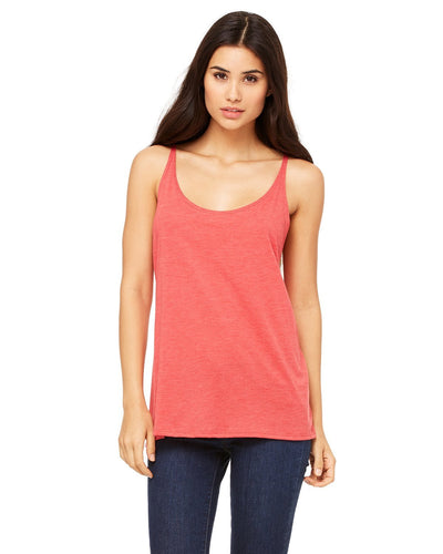 bella + canvas ladies slouchy tank 8838 red triblend