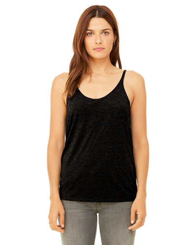 bella + canvas ladies slouchy tank 8838 black heather