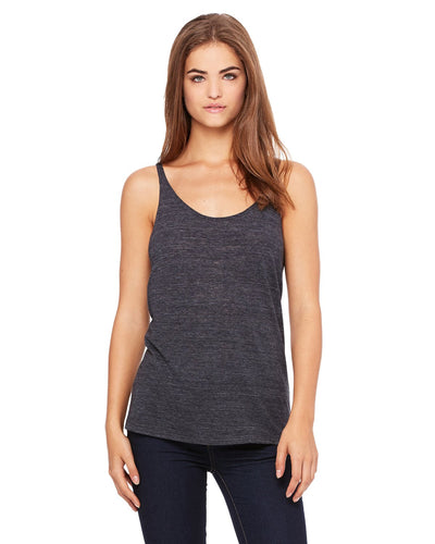 bella + canvas ladies slouchy tank 8838 chrcl blk slub