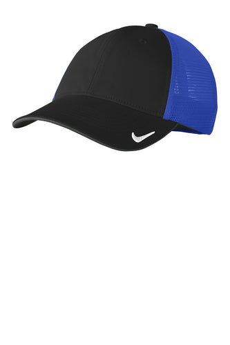nike drifit mesh back cap nkao9293 black game royal