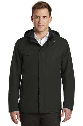 Port Authority Deep Black J900 jacket company logo