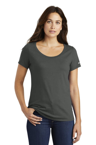 nike ladies core cotton scoop neck tee nkbq5236 anthracite