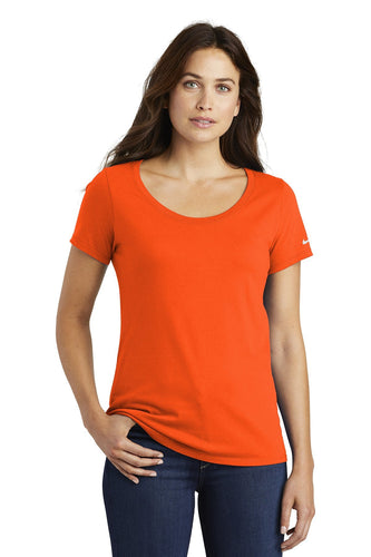 nike ladies core cotton scoop neck tee nkbq5236 brilliant orange
