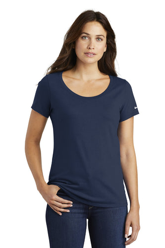 nike ladies core cotton scoop neck tee nkbq5236 college navy