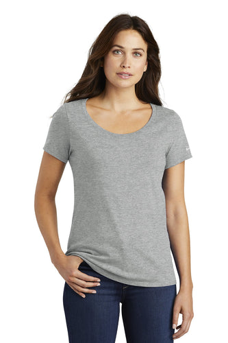 nike ladies core cotton scoop neck tee nkbq5236 dark grey heather