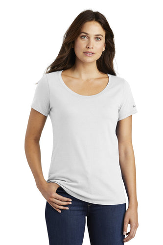 nike ladies core cotton scoop neck tee nkbq5236 white