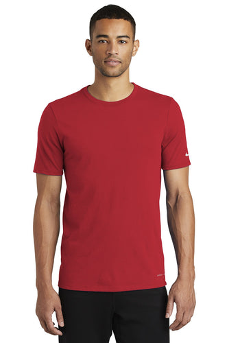 nike drifit cottonpoly tee nkbq5231 gym red