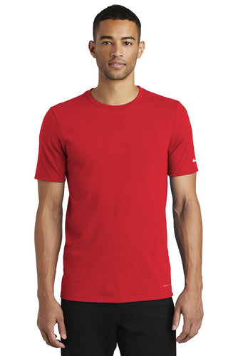 nike drifit cottonpoly tee nkbq5231 university red
