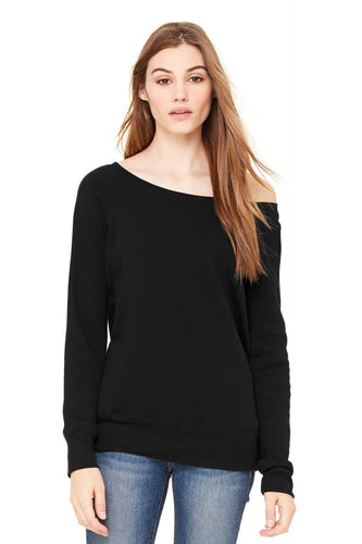 Bella + Canvas Black Poly-Cotton 7501 custom embroidery sweatshirts