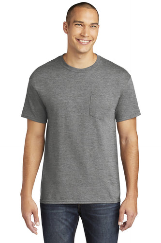 gildan heavy cotton pocket t shirt 5300 graphite heather