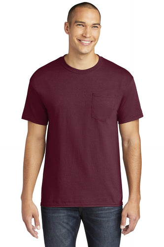 gildan heavy cotton pocket t shirt 5300 maroon
