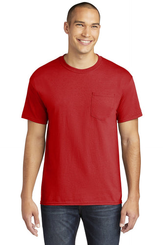 gildan heavy cotton pocket t shirt 5300 red