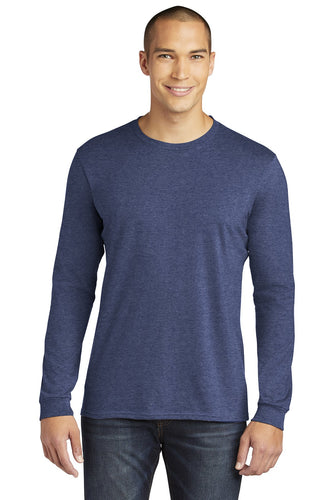 anvil combed ring spun cotton long sleeve t shirt 949 heather blue