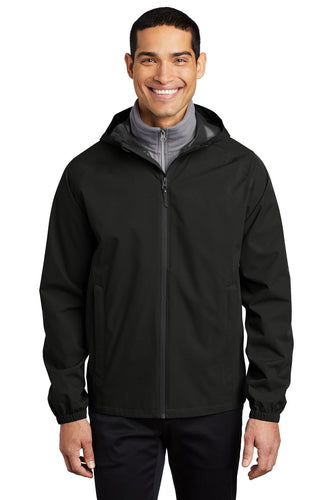 Port Authority Deep Black J407 jacket company logo