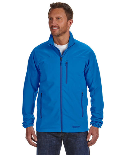 Marmot Cobalt Blue 98260 embroidered jacket custom