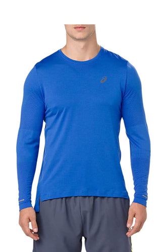 asics seamless long sleeve top a285 illusion blue